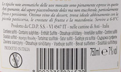 Castello del Poggio Asti Spumante Bottle Label
