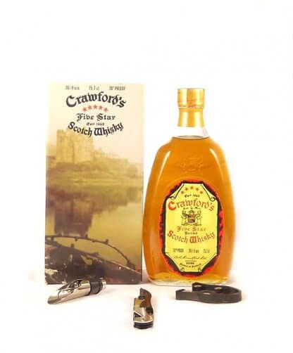 1960's Crawfords Five Star Blended Malt Whisky (1960's bottling) (Original Box)