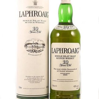 1990's Laphroaig 10 Year Old Post Royal Warrant Islay Single Malt Scotch Whisky Distillery Bottling 1990's 100cls Original Box