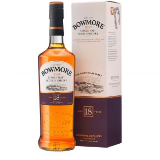 Bowmore 18 Year Old Single Malt Scotch, Whisky, Glass