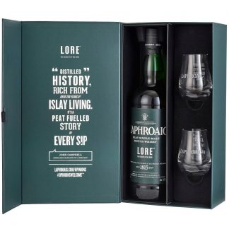 Laphroaig Lore Gift Pack with Two Glasses